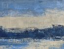 azure glow | Oil And Acrylic Painting in Paintings by Sophie DUMONT.. Item composed of wood and canvas in minimalism or contemporary style