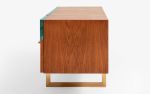 Famed Rainforest Marble TV Cabinet with Drawers | Media Console in Storage by LAGU. Item made of wood