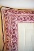 Floral Bordered Cushion Cover with Embroidery | Sham in Linens & Bedding by Jaipur Bloc House. Item composed of cotton