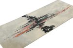 Rug & Kilim’s Abstract Runner Rug in White with Black | Area Rug in Rugs by Rug and Kilim