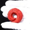1/1 Imperial Cinnabar Ink Micro Sculpture II: Lucky Dragon | Sculptures by Dynasty Artisan. Item works with minimalism & japandi style