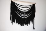 Black Rope Swag | Tapestry in Wall Hangings by Ama Fiber Art. Item composed of fiber