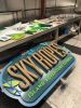 Sky Ropes | Signage by David V | Belmont Park in San Diego. Item made of cement