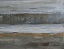 Lignes de rivage | Oil And Acrylic Painting in Paintings by Sophie DUMONT.. Item composed of wood and canvas in minimalism or contemporary style