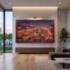 Monet Style Song Lantern Festival Oil Painting on Linen | Oil And Acrylic Painting in Paintings by Dynasty Artisan. Item composed of linen compatible with contemporary and eclectic & maximalism style