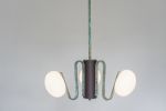 Coronette 3 Chandelier | Chandeliers by Sara Schoenberger. Item composed of brass & glass compatible with minimalism and mid century modern style