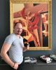 "Descending" Oil on canvas 48"x36" unfrmaed | Oil And Acrylic Painting in Paintings by Noel Suarez. Item composed of canvas and synthetic