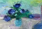 Blue Peonies Painting | Paintings by Checa Art