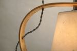 Bent Table Lamp in Ash with a Walnut Base | Lamps by Geoff McKonly Furniture. Item made of wood compatible with mid century modern and japandi style