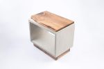 Concrete & Live Edge Solid Black Walnut End Side Table | Tables by Curly Woods. Item composed of oak wood & concrete compatible with contemporary and modern style