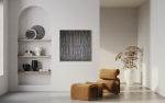 Their Bravery Knew No End III | Tapestry in Wall Hangings by Saskia Saunders | The Old Fire Station Gallery in Henley-on-Thames. Item made of linen with fiber works with minimalism & contemporary style