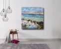Sky Glow - Seascape Painting on Canvas by Filomena Booth | Oil And Acrylic Painting in Paintings by Filomena Booth Fine Art. Item made of canvas works with contemporary & coastal style