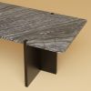 Dark Marble and Oak Lounge Table - PALM by Lebanto | Coffee Table in Tables by Lebanto. Item composed of oak wood & marble compatible with minimalism and contemporary style