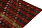 1940s Vintage Turkish Kilim in Red, BLack and White | Area Rug in Rugs by Rug and Kilim
