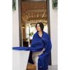 Cobalt Blue Herringbone Plush Soft Merino Handwoven Throw | Linens & Bedding by Studio Variously. Item in contemporary style
