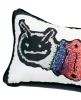 weWORM organic cotton sateen pillow / custom made | Pillows by Mommani Threads. Item composed of cotton compatible with contemporary and eclectic & maximalism style