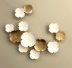 Original Ceramic 3D wall art set of 12 porcelain flowers | Wall Sculpture in Wall Hangings by Elizabeth Prince Ceramics. Item composed of ceramic in minimalism or mid century modern style