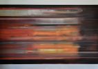 London Underground Train Journeys | Oil And Acrylic Painting in Paintings by Caroline Hall. Item composed of aluminum and synthetic