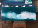 Sudden Wave | Oil And Acrylic Painting in Paintings by Art By Skevi. Item made of wood with synthetic