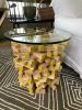 "Purity" accent table | End Table in Tables by Richard Chalmers. Item made of wood & glass compatible with boho and contemporary style