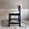 Rody Counter Stool - Sheepskin / Leather | Chairs by YJ Interiors. Item made of oak wood with fabric works with mid century modern & contemporary style
