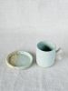 Seafoam - Twiggy Espresso cup & Saucer | Drinkware by Tomoko Ceramics | Oakland in Oakland. Item made of stoneware works with mid century modern & contemporary style