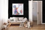 painting sculpture 3D op art Love art kinetic wall decor | Oil And Acrylic Painting in Paintings by Virginie SCHROEDER. Item made of canvas with synthetic works with art deco style
