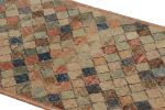 Vintage Distressed Runner Rug, Polychromatic Geometric | Area Rug in Rugs by Rug and Kilim