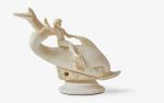 Eros on Dolphin Made with Compressed Marble Powder, 'Medium' | Decorative Objects by LAGU
