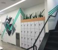Swerve Fitness Geometric Mural | Murals by LAMKAT | SWERVE Fitness UES in New York. Item made of synthetic