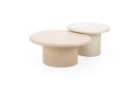 Organic Shaped Natural Plaster Coffee Table set "Sami" | Tables by Atelier BB. Item made of wood & cement compatible with minimalism and contemporary style