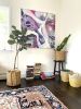 All Aboard The Lightspeed Express | Mixed Media in Paintings by Neon Dunes by Lily Keller. Item made of canvas works with contemporary & modern style
