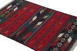 Vintage Afghan Kilim Rug with Polychromatic Stripes | Area Rug in Rugs by Rug and Kilim