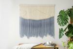 Hand dyed mountain macrame wall hanging | Wall Hangings by WOOL + ROPE. Item made of cotton with fiber works with contemporary style