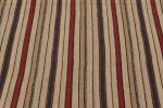 Vintage Persian Kilim in Crimson Red and Beige-Brown Stripes | Area Rug in Rugs by Rug and Kilim