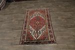 Semi Antique Bittersweet Red Tribal 3' 8" x 6' 5" Hamedan | Small Rug in Rugs by Magic Rugs. Item made of cotton works with mediterranean style
