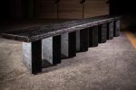 Weathered Black Oak Bench | Benches & Ottomans by Aeterna Furniture. Item composed of oak wood