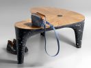Black Stone & Oak Bench - Ma Series in Bio Concrete | Benches & Ottomans by Donatas Žukauskas. Item made of oak wood & concrete compatible with minimalism and contemporary style