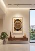 Imperial Yunjin Silk Ashtamangala Thangka Framed Art | Embroidery in Wall Hangings by Dynasty Artisan. Item composed of wood and fabric in contemporary or eclectic & maximalism style
