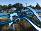Blue Line | Public Sculptures by Michael Beitz | University of Northern Colorado in Greeley. Item made of wood