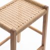 Saddle Counter Stool with Danish Cord Seat | Chairs by Christopher Solar Design. Item made of oak wood works with mid century modern & contemporary style
