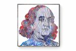 Benjamin FRANKLIN Forever | Oil And Acrylic Painting in Paintings by Virginie SCHROEDER. Item composed of canvas in boho or minimalism style