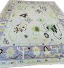 Whimsical Floral & Abstract Wool Rug – Lavender | Area Rug in Rugs by Sitara Rugs. Item made of wool works with contemporary & eclectic & maximalism style