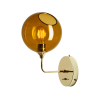 Ballroom The Wall Light Short | Sconces by Marie Burgos Design and Collection. Item made of brass with glass