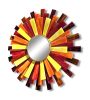 "Sunburst" Glass and Metal Wall Art Sculpture/Mirror | Wall Sculpture in Wall Hangings by Karo Studios. Item composed of metal & glass