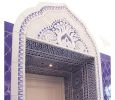 Moroccan bathroom blue and white tile | Tiles by GVEGA. Item composed of ceramic in boho or mediterranean style
