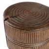 Tambor Hand Carved Low Table | End Table in Tables by Pfeifer Studio. Item composed of wood