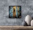 Small Painting for interior. image of nature and birds | Oil And Acrylic Painting in Paintings by Oplyart. Item composed of canvas compatible with mid century modern and contemporary style