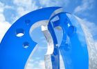 Tulip | Public Sculptures by Gus Lina Art. Item made of aluminum