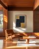 Gold and Carbon Painting on Spanish Linen Minimalist Corners | Oil And Acrylic Painting in Paintings by RGB Fine Art. Item made of canvas works with minimalism & contemporary style